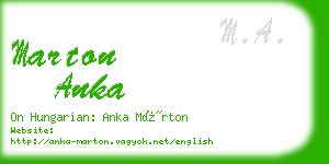 marton anka business card